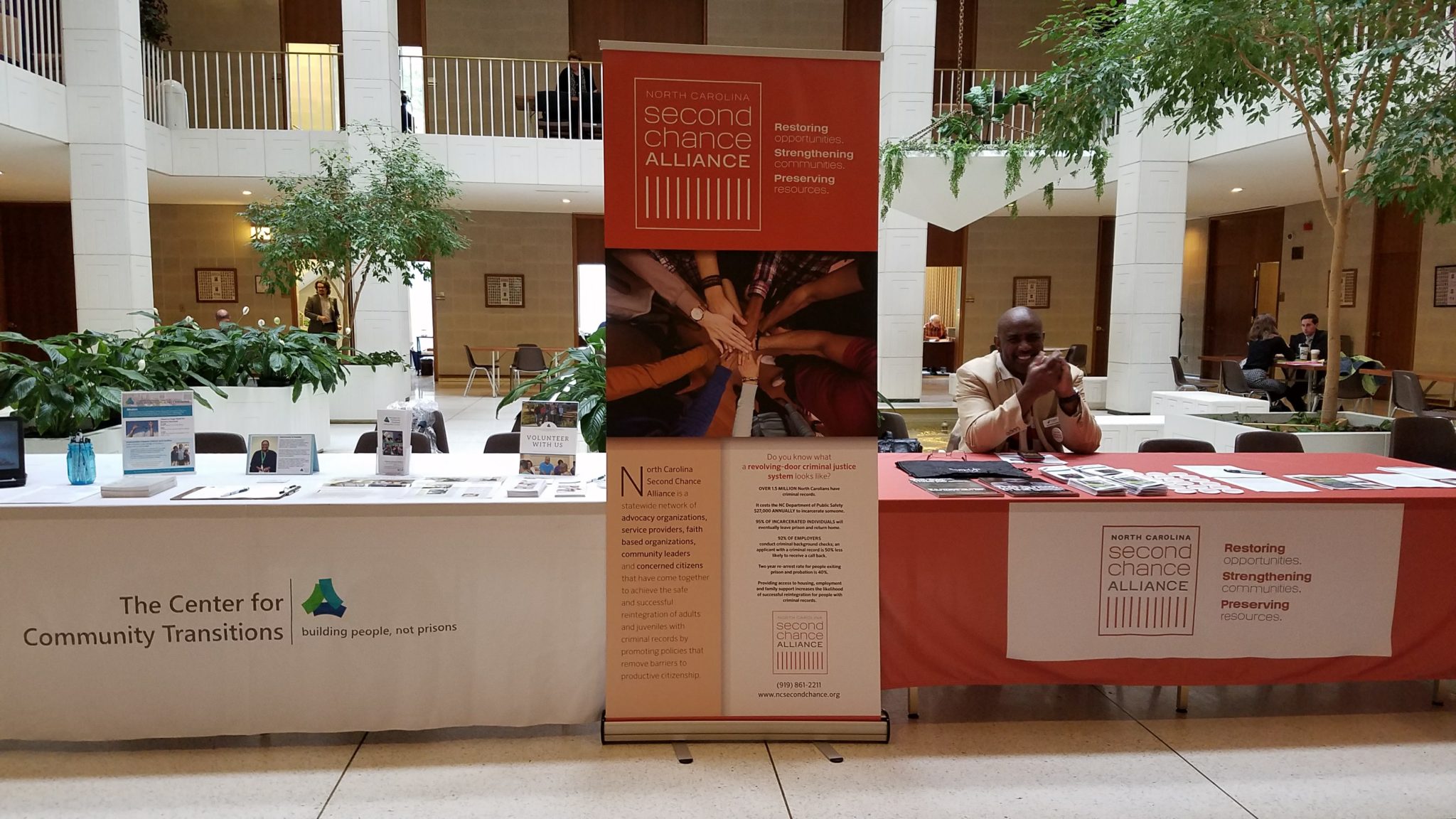 Table displays for The Second Chance Alliance